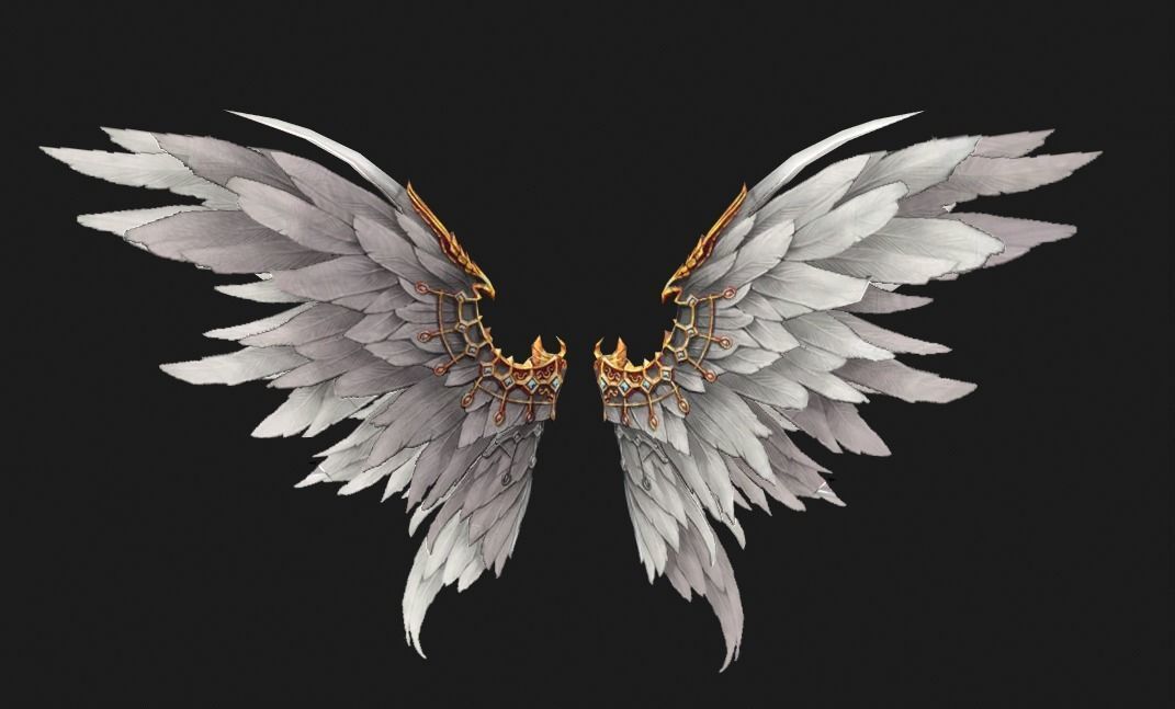 Angel Wing Low-poly 3D model_3