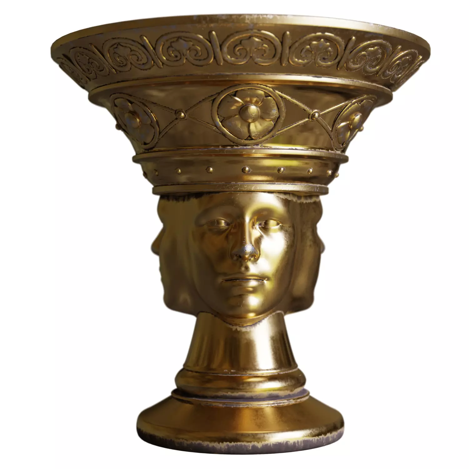 Ancient Stylized Holy Grail Cup 3D model