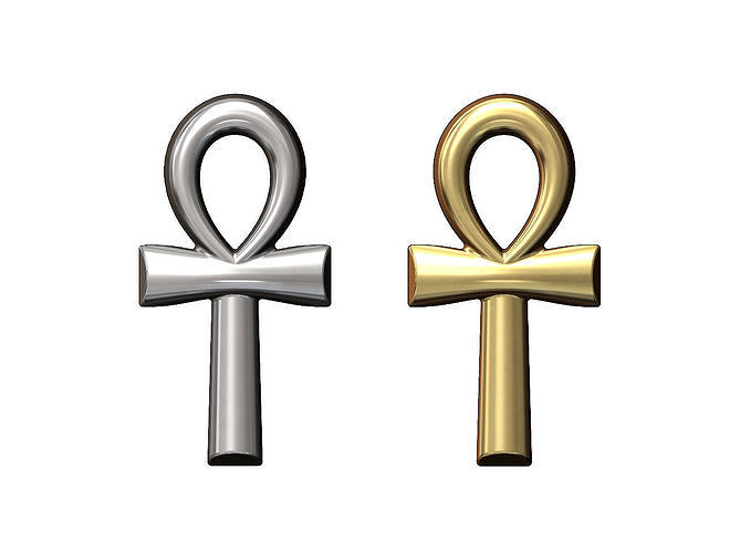ANKH eternal key of life pendant and charm 3D print model
