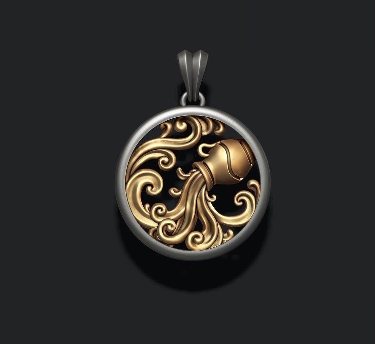 jewellery horoscope signes pack 3D print model_9