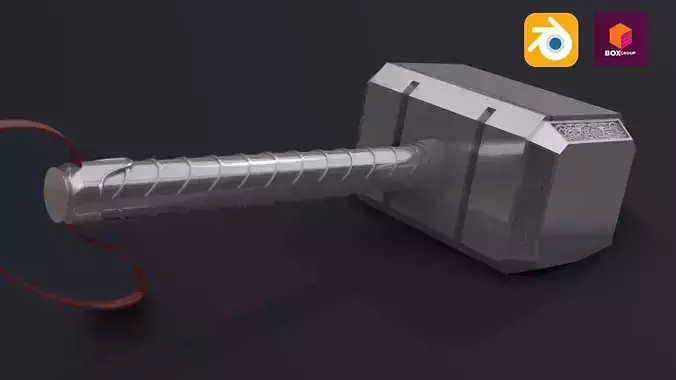 thor hammer Free low-poly 3D model