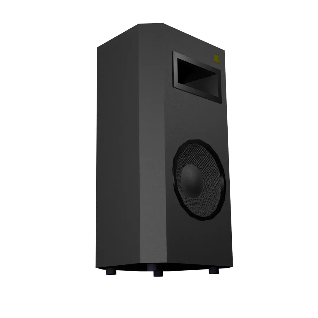 PA Speaker Low-Poly Free low-poly 3D model_0