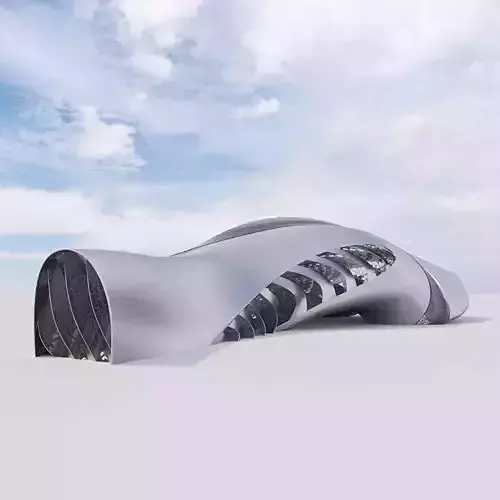 Futuristic building 23 3D model