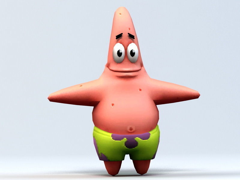Patrick spongebob squarepants character 3D model_2