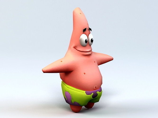 Patrick spongebob squarepants character 3D model