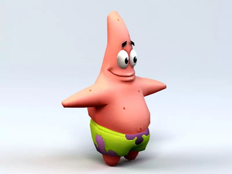 Patrick spongebob squarepants character 3D model_0