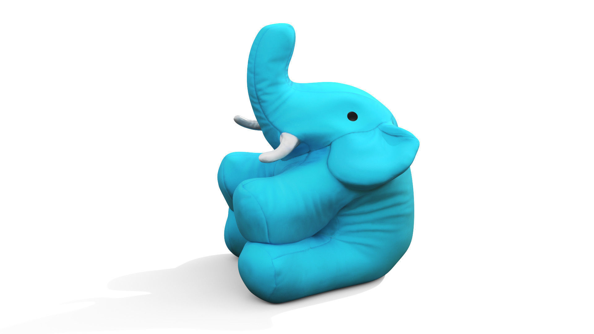 Toy Elephant Low-poly 3D model_1