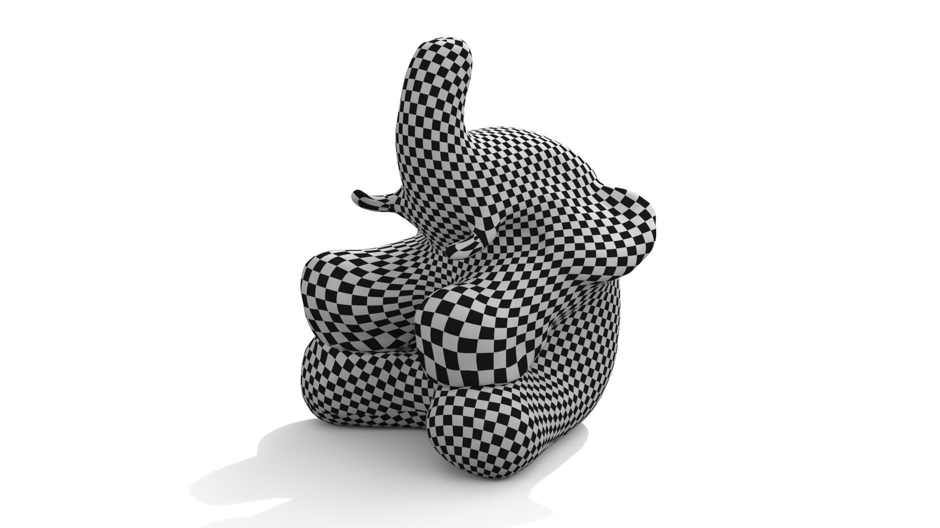 Toy Elephant Low-poly 3D model_12