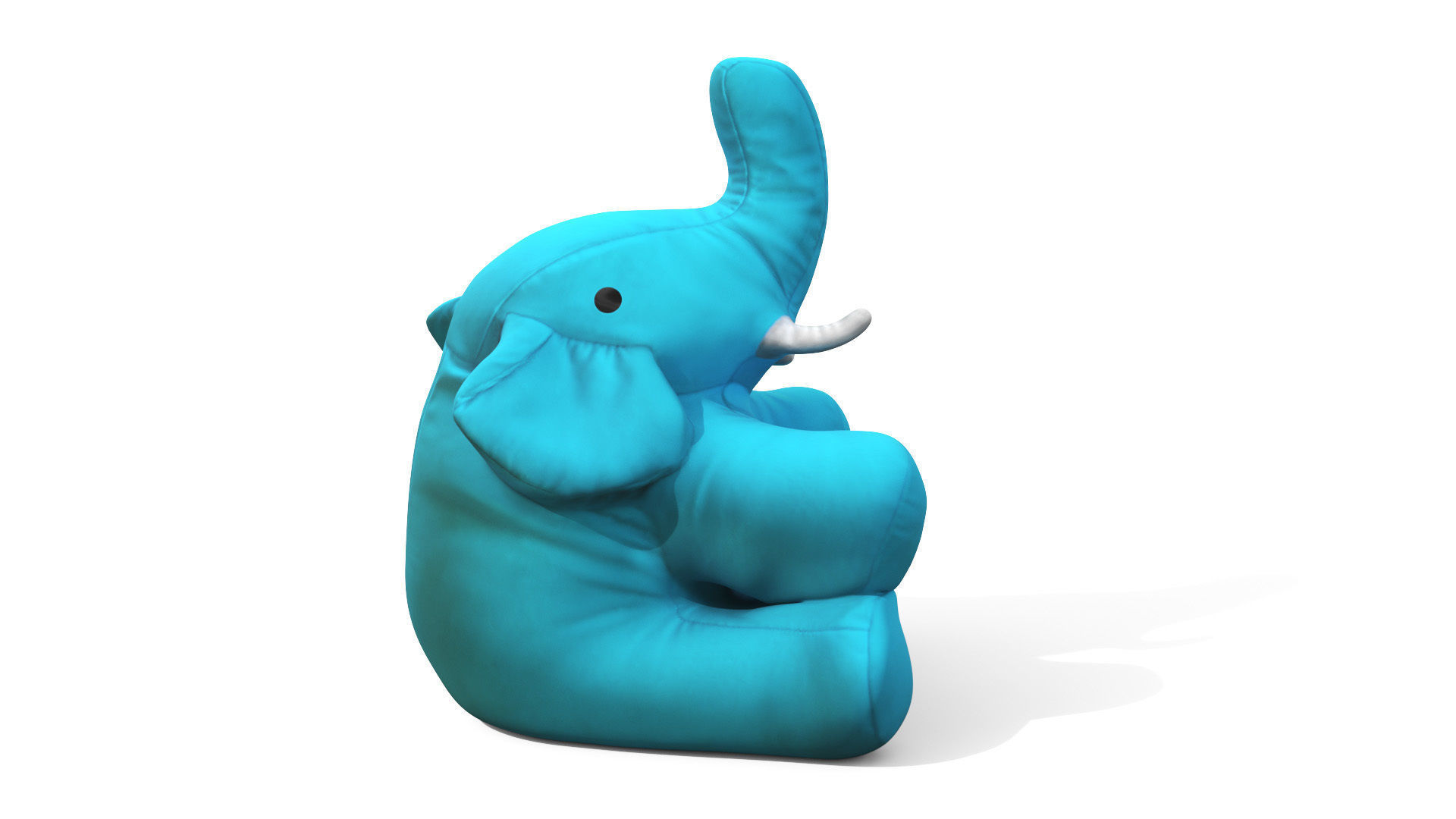 Toy Elephant Low-poly 3D model_7
