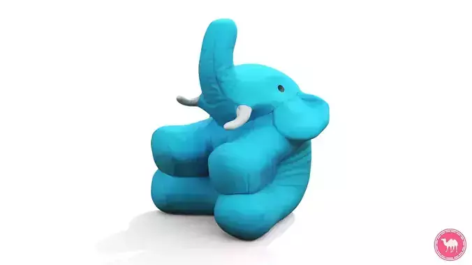 Toy Elephant Low-poly 3D model