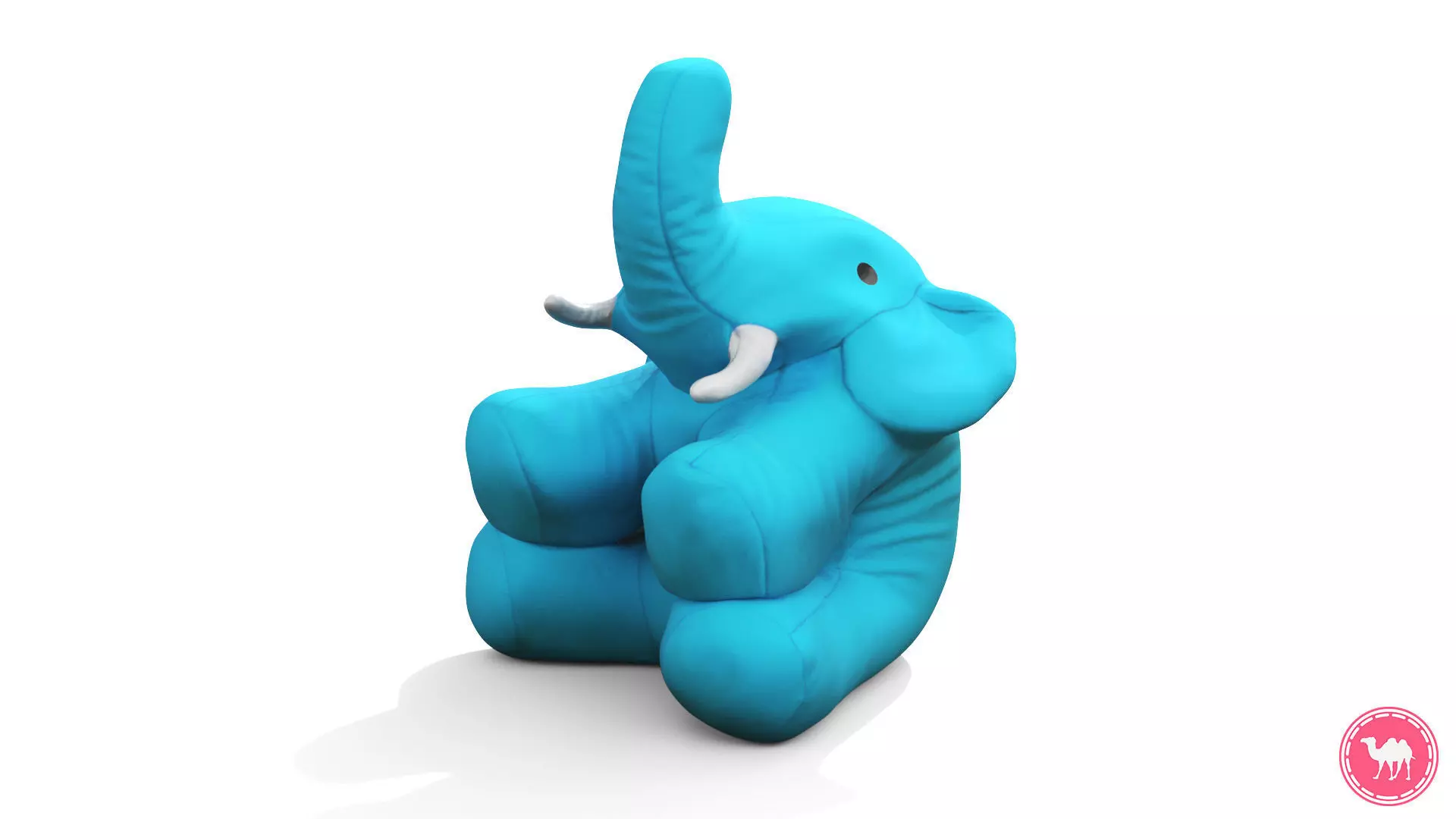 Toy Elephant Low-poly 3D model_0
