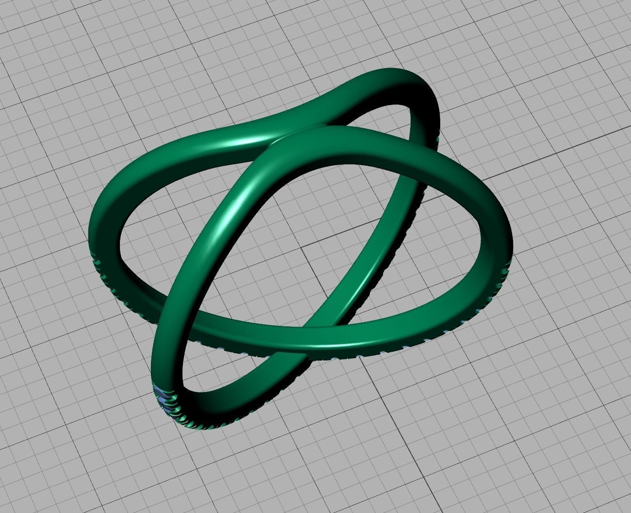 Crisscross Delicate ring with French Pave setting 3dmodel 3D print model_8