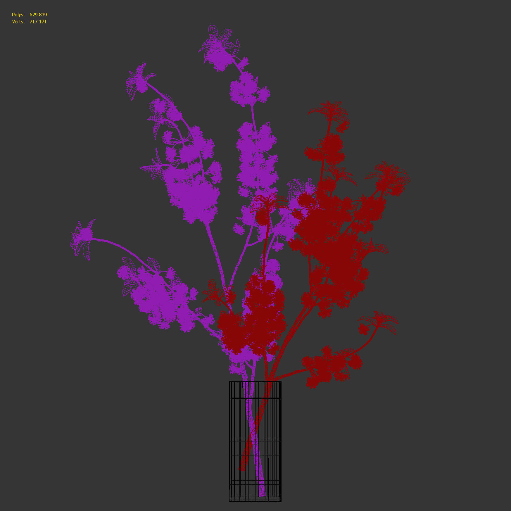 Japanese cherry branches 3D model_14