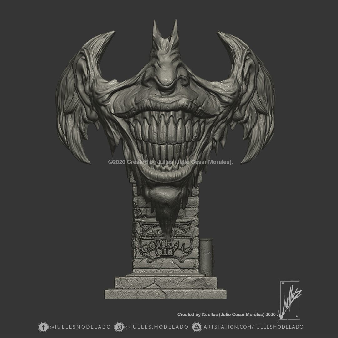 Joker Face V01 3D print model_2
