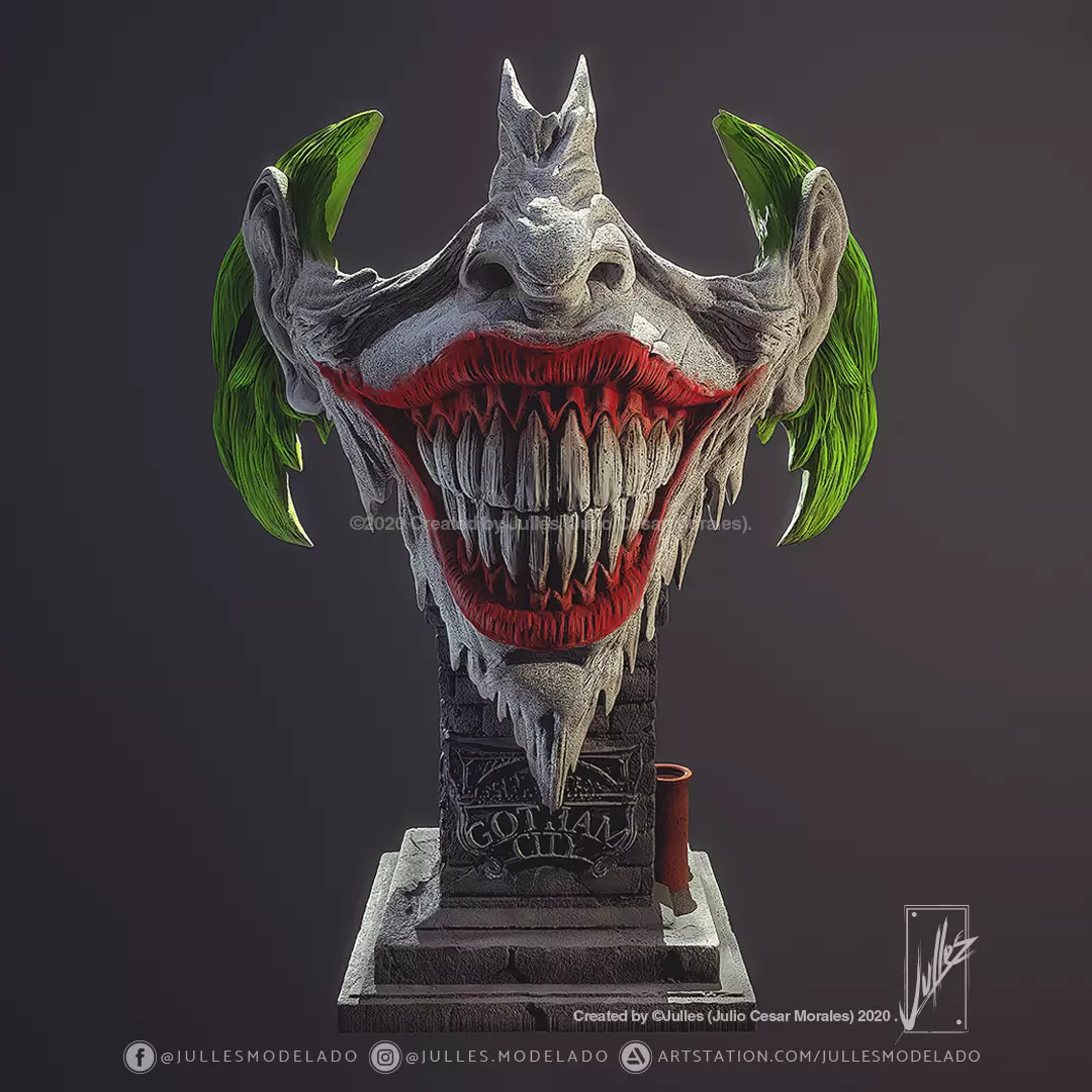 Joker Face V01 3D print model_0