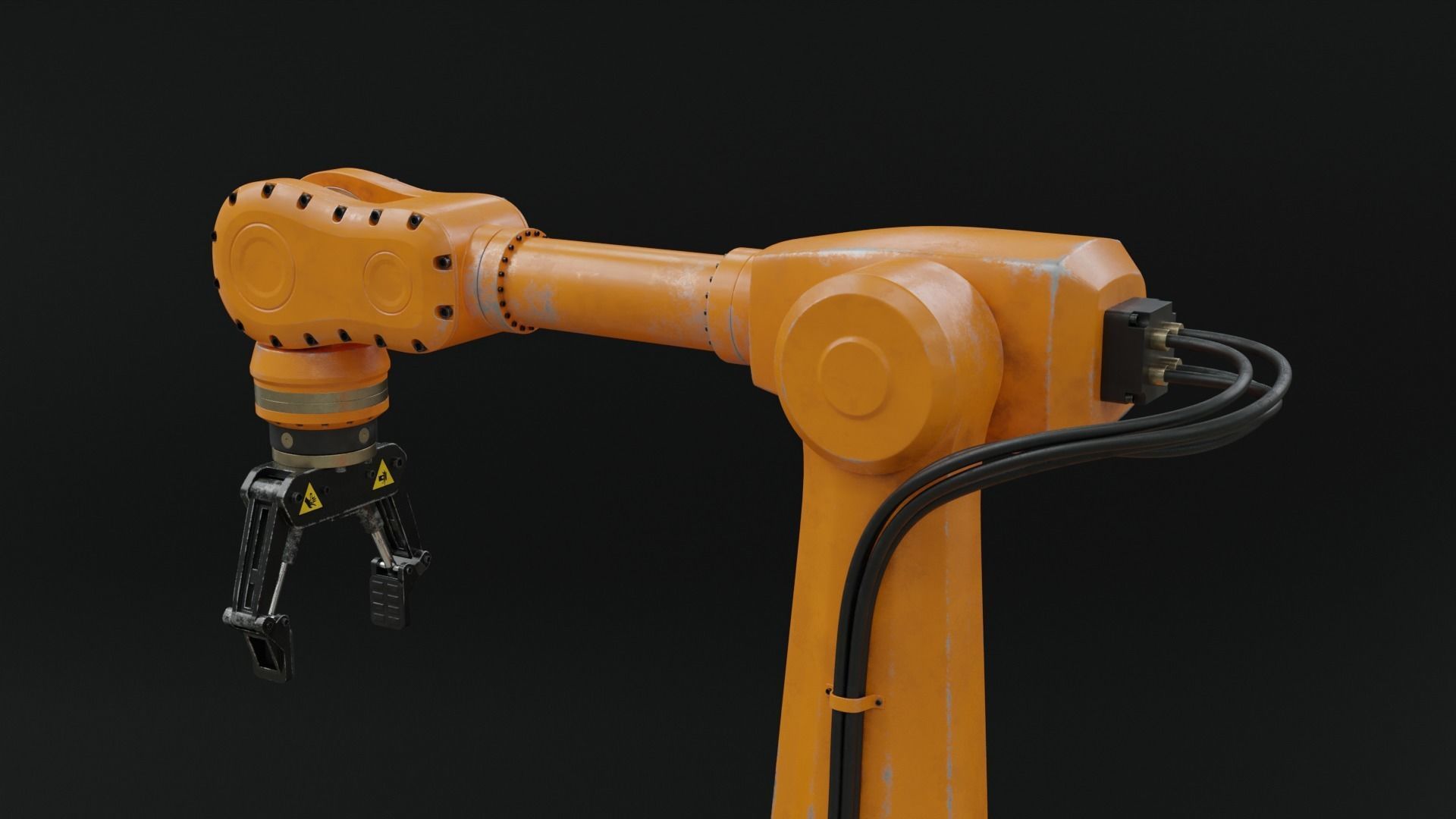 Industrial robot arm dirty 3D model_11