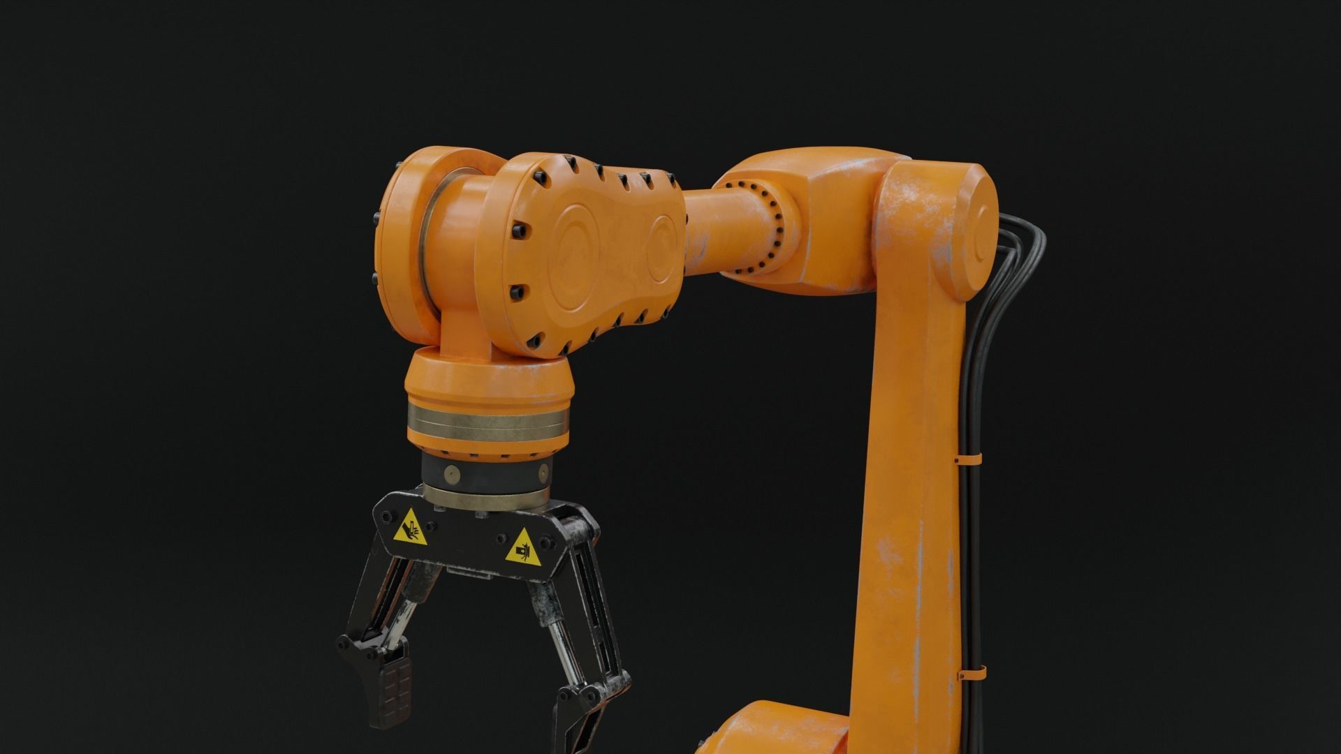 Industrial robot arm dirty 3D model_10