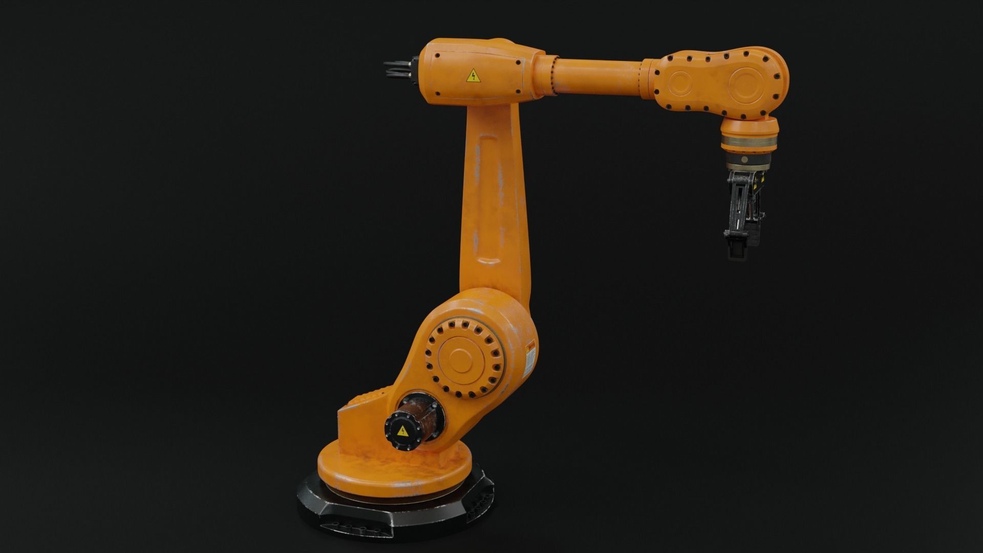 Industrial robot arm dirty 3D model_4