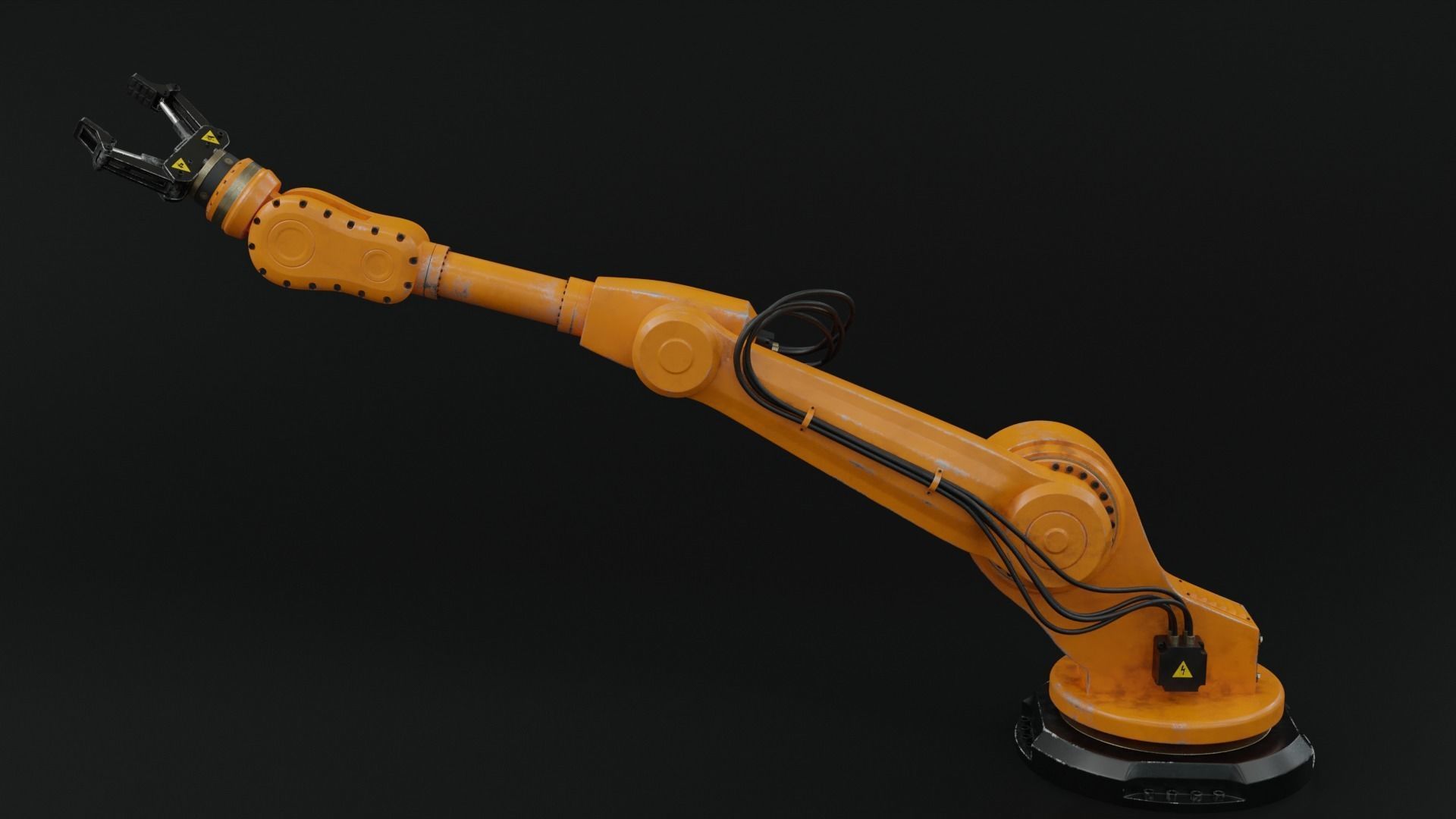 Industrial robot arm dirty 3D model_9