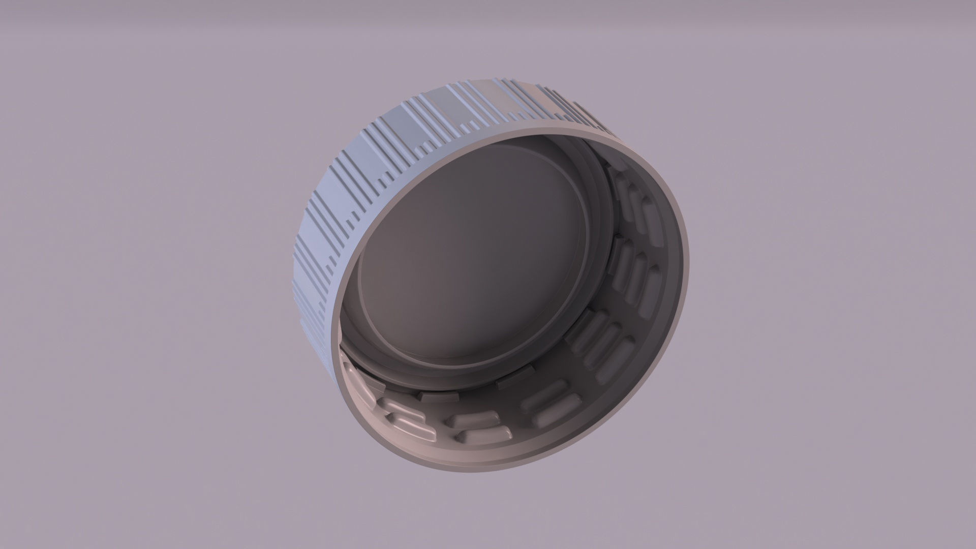 Plastic Coke bottle Screw Cap 3D 3D model_7