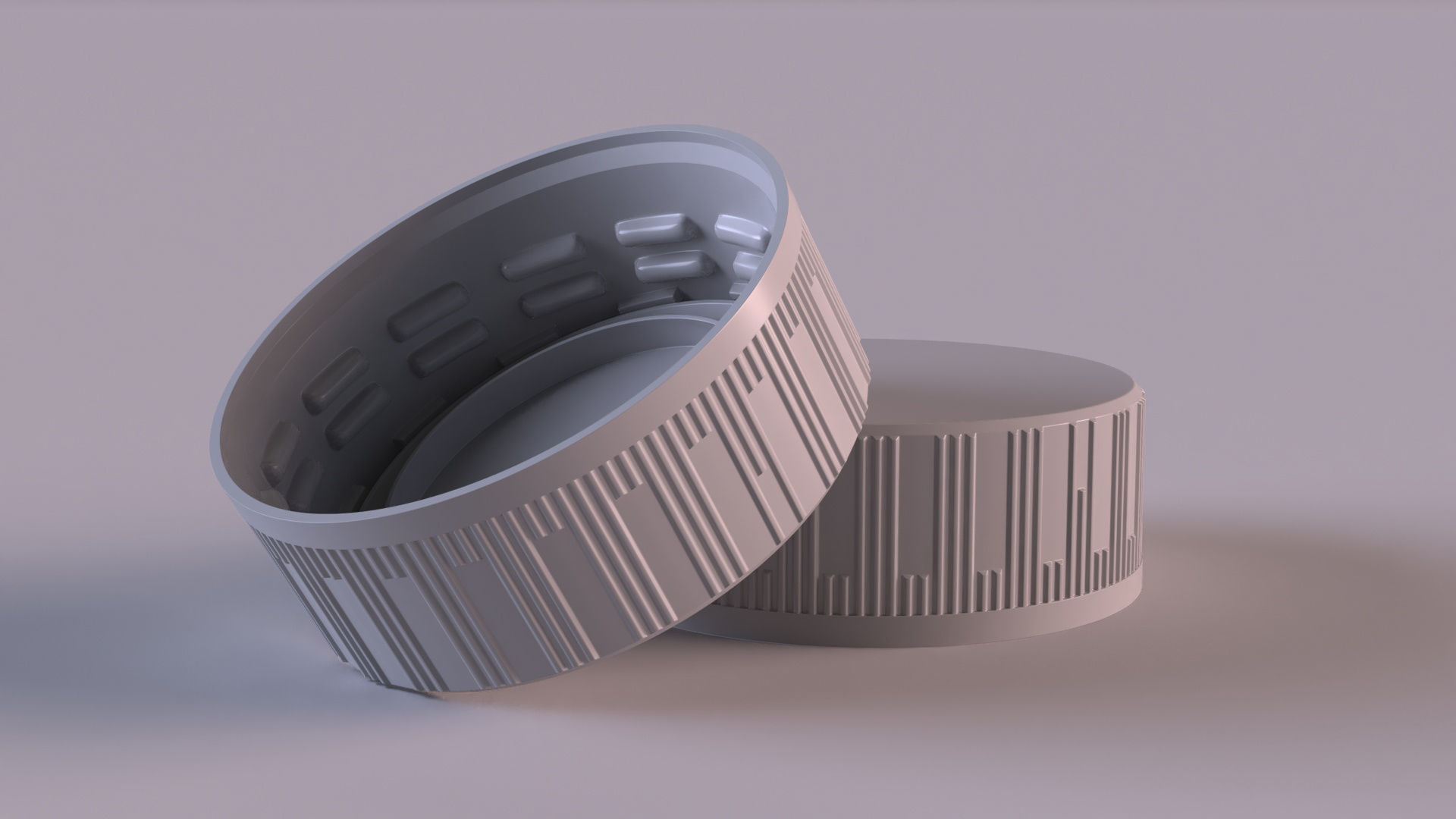 Plastic Coke bottle Screw Cap 3D 3D model_6