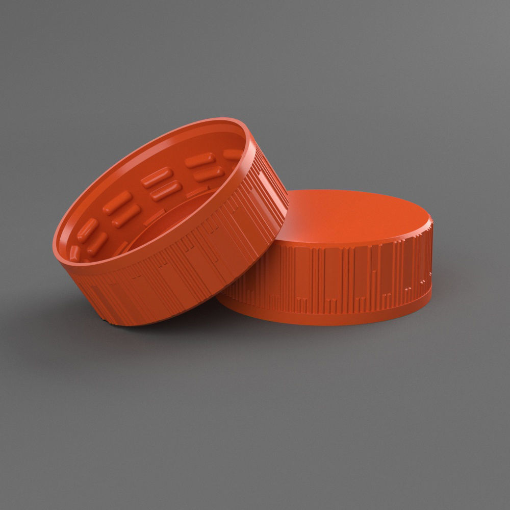 Plastic Coke bottle Screw Cap 3D 3D model_4