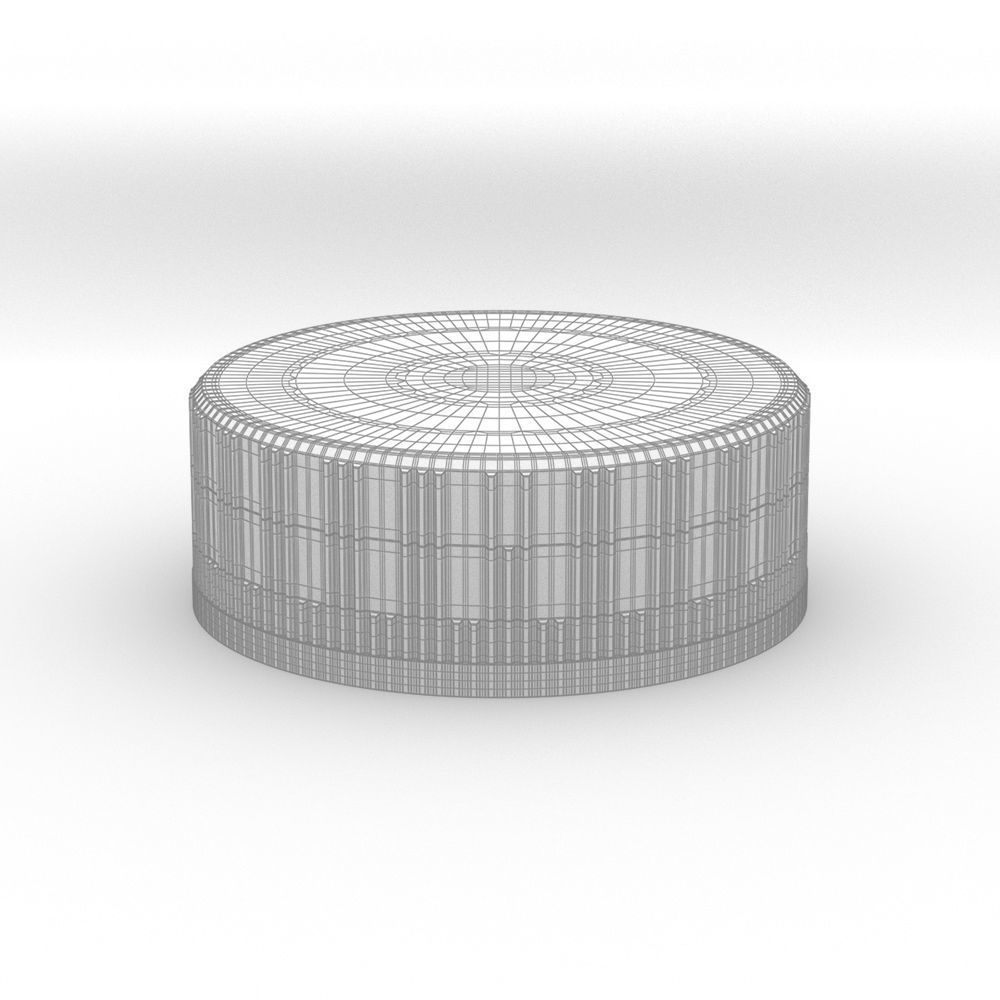 Plastic Coke bottle Screw Cap 3D 3D model_8