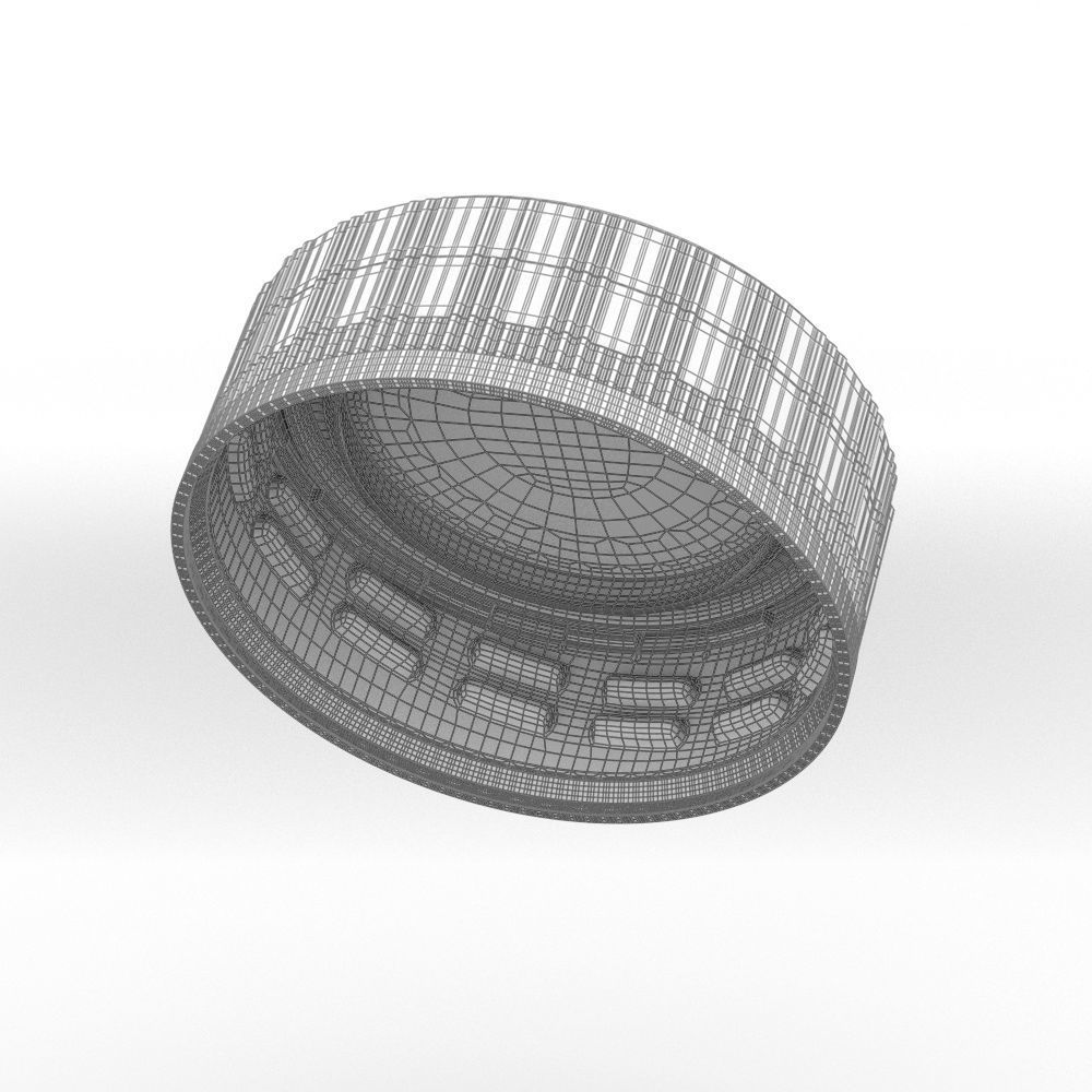 Plastic Coke bottle Screw Cap 3D 3D model_9