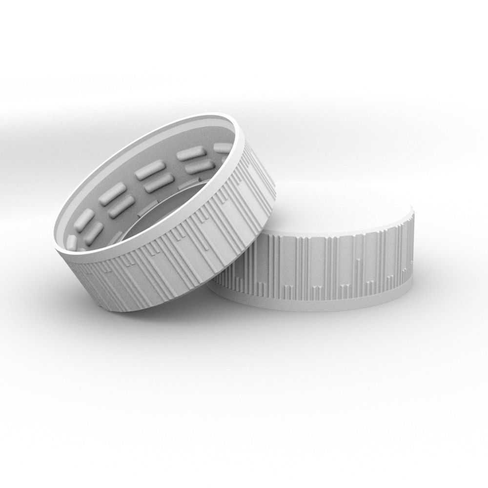 Plastic Coke bottle Screw Cap 3D 3D model_11