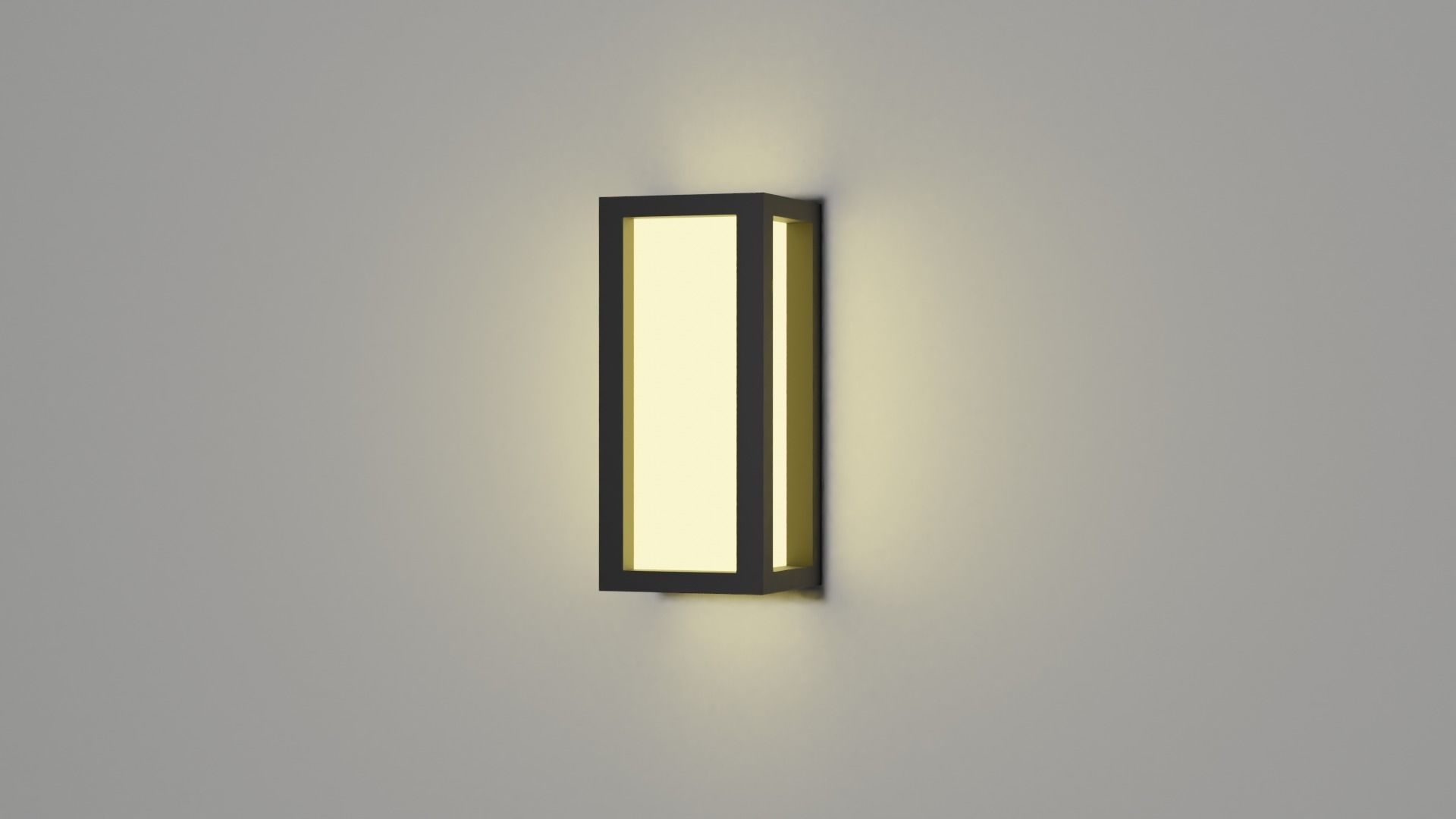 Outdoor lamp Low-poly 3D model_3