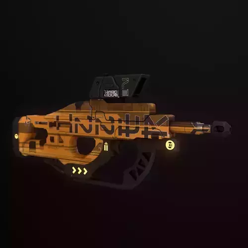 Sci-Fi Weapon Hunter Low-poly 3D model