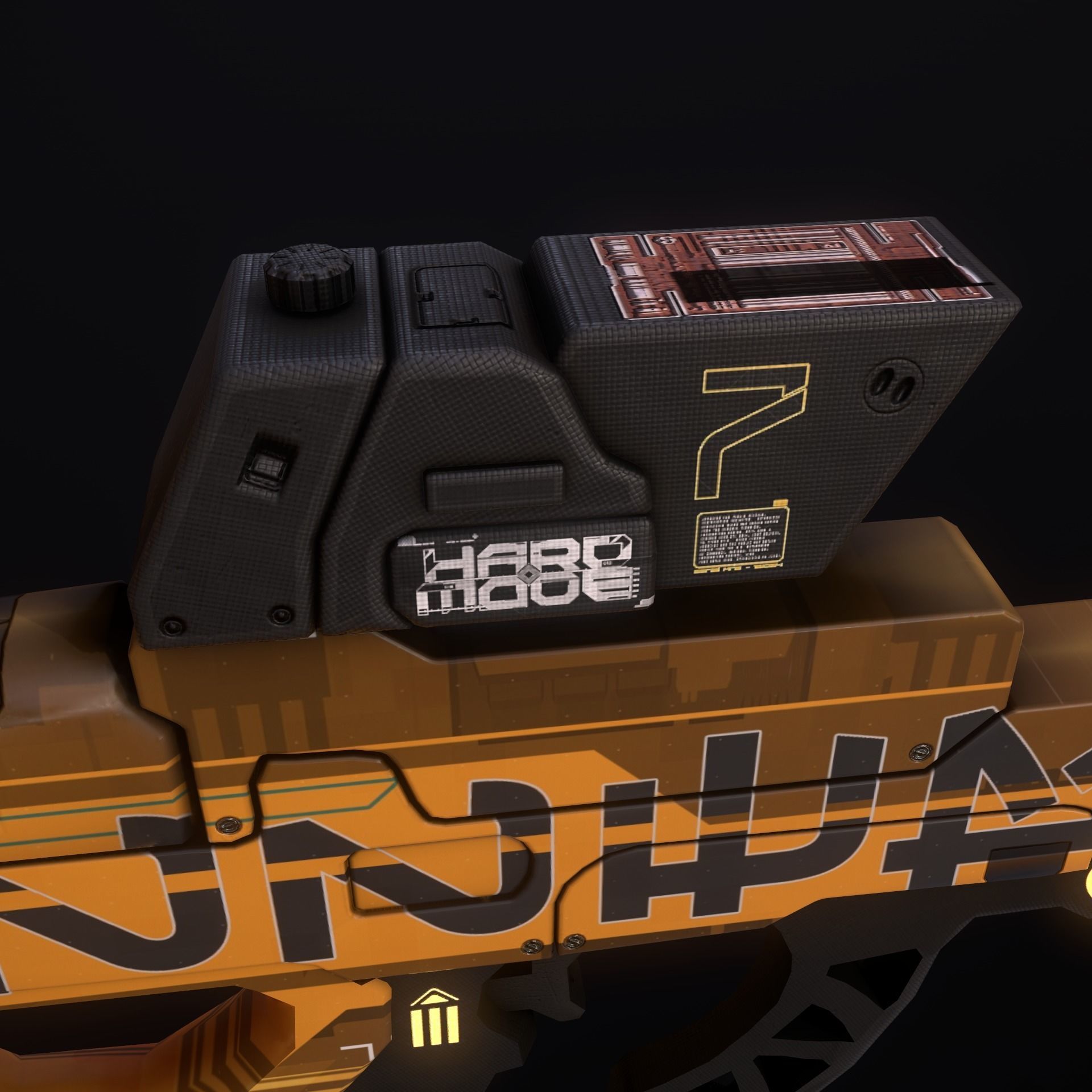 Sci-Fi Weapon Hunter Low-poly 3D model_15