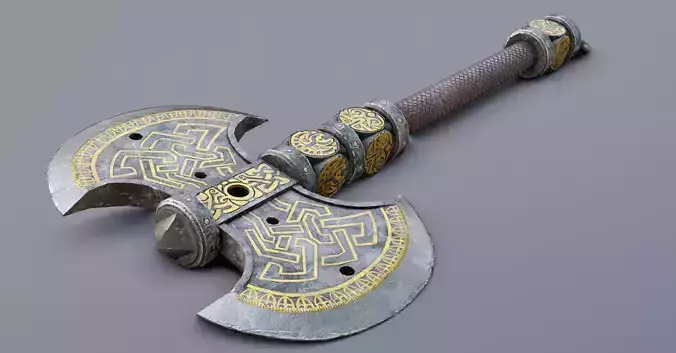 Barbarian Axe Low poly