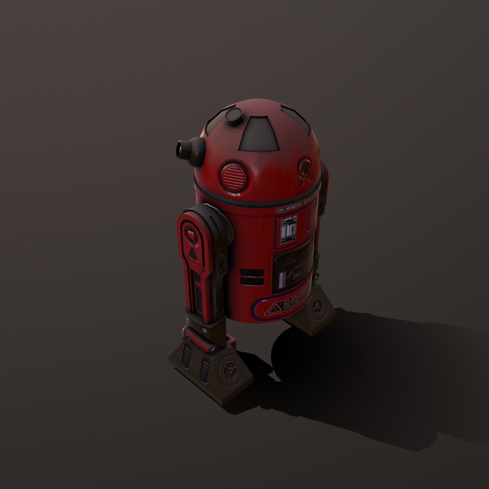 Droid v3 Low-poly 3D model_10