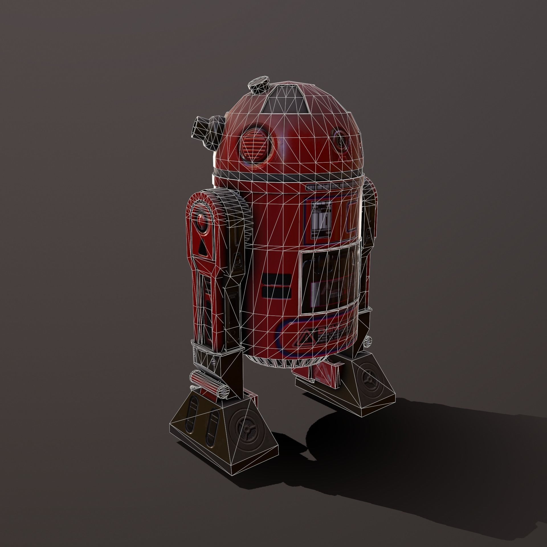 Droid v3 Low-poly 3D model_14