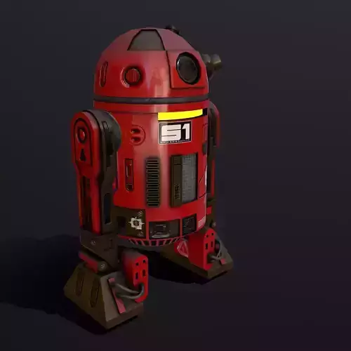 Droid v3 Low-poly 3D model