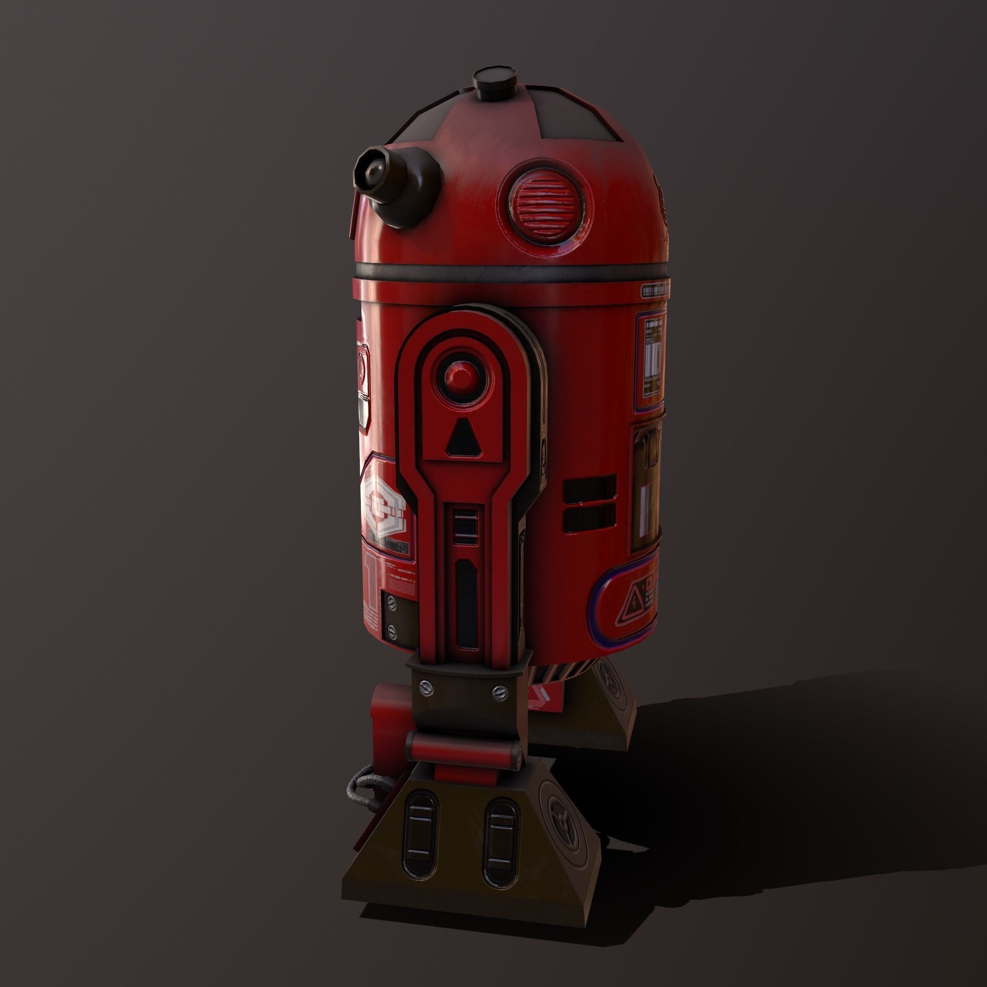 Droid v3 Low-poly 3D model_4