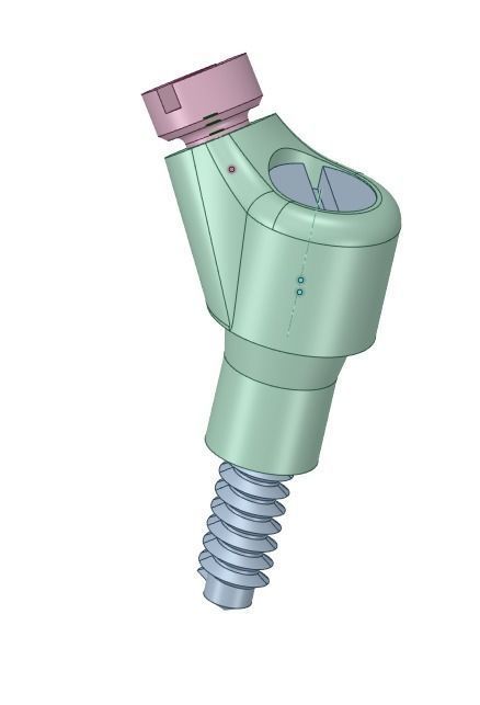 dental implants ready to FEA 3D model_5
