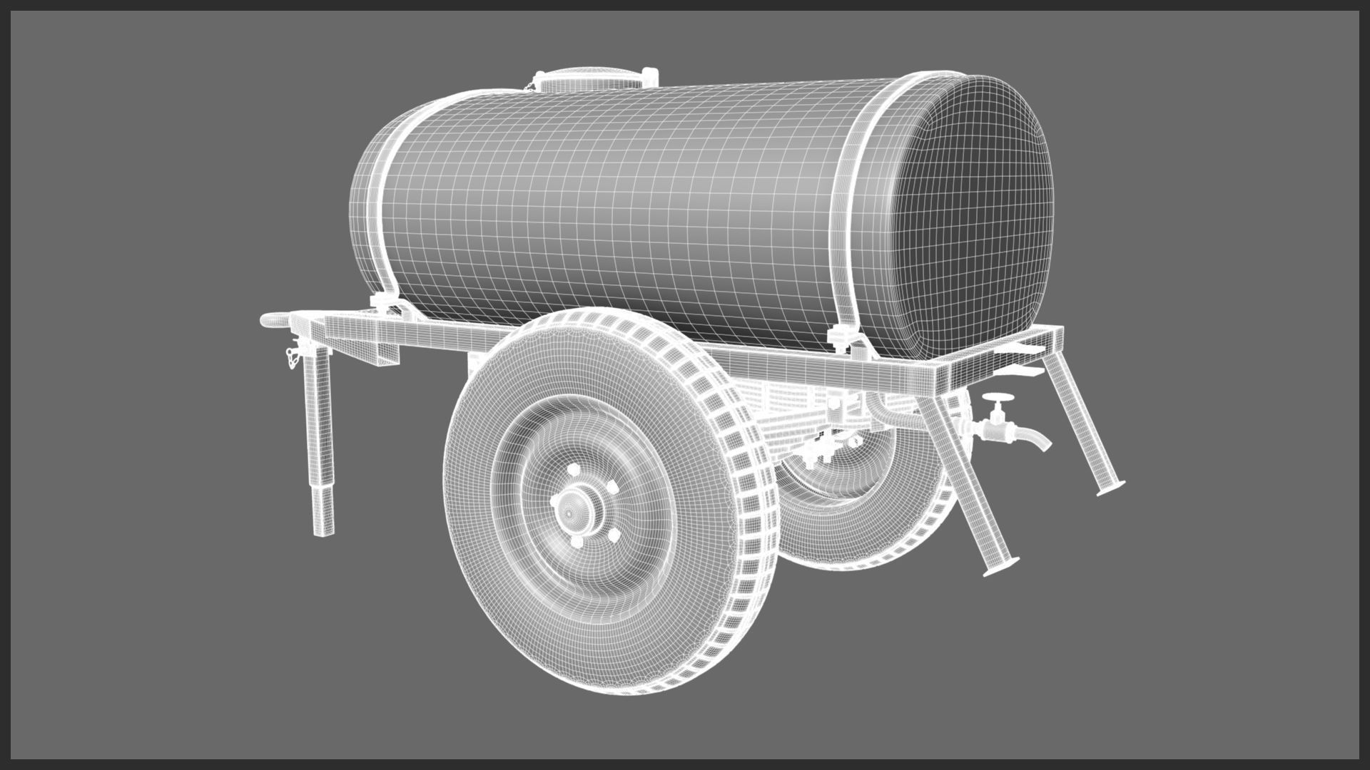 Rusted Water Tanker 3D model_6