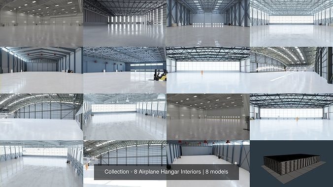 Collection - 8 Airplane Hangar Interiors 