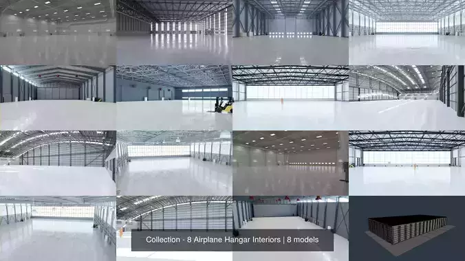 Collection - 8 Airplane Hangar Interiors 