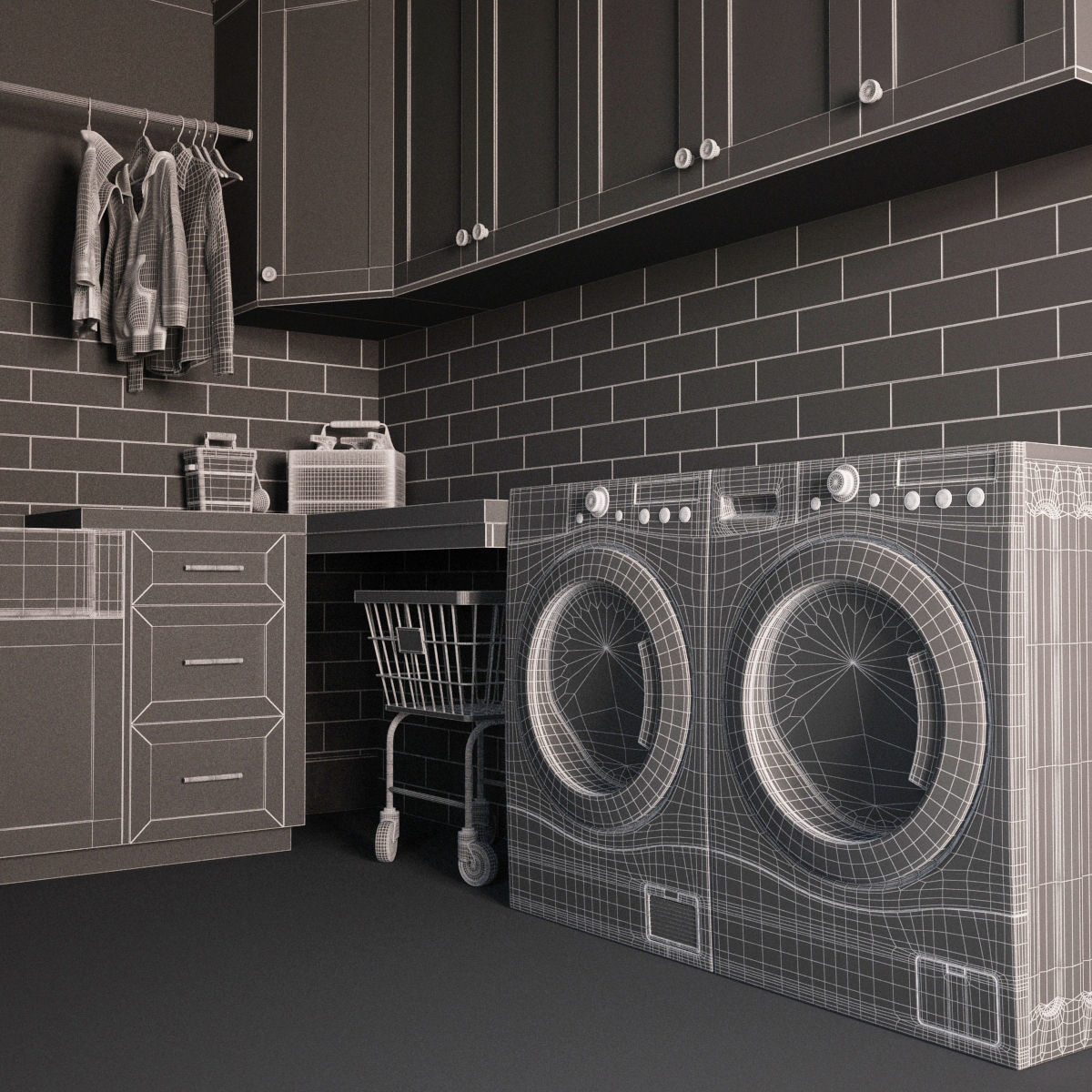 Collection Appliances I Laundry 13 3D model_7