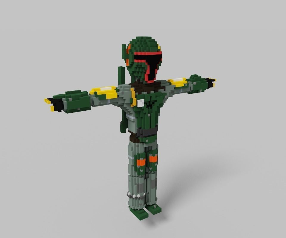 Mandalorian VOXEL Collection STAR WARS Low-poly 3D model_2