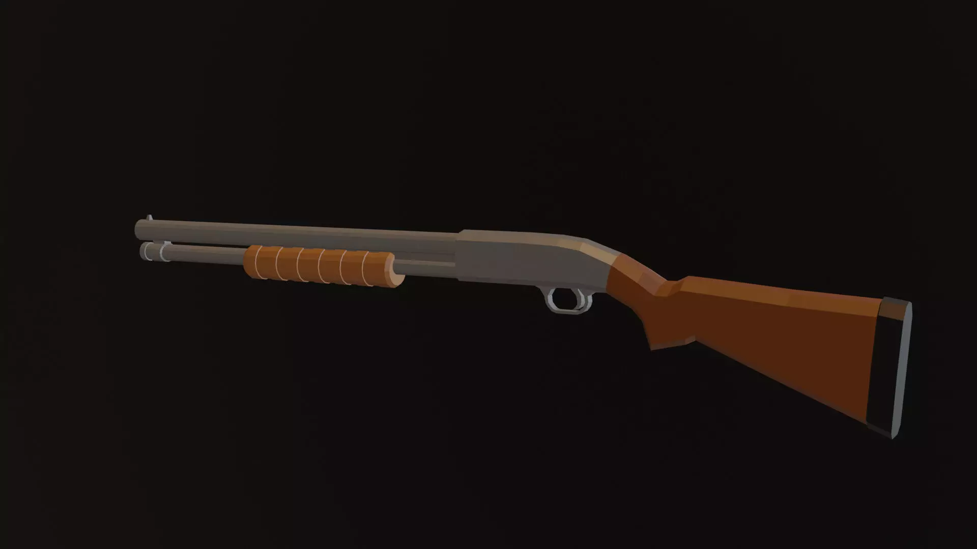 Low Poly Shotgun Free low-poly 3D model_0
