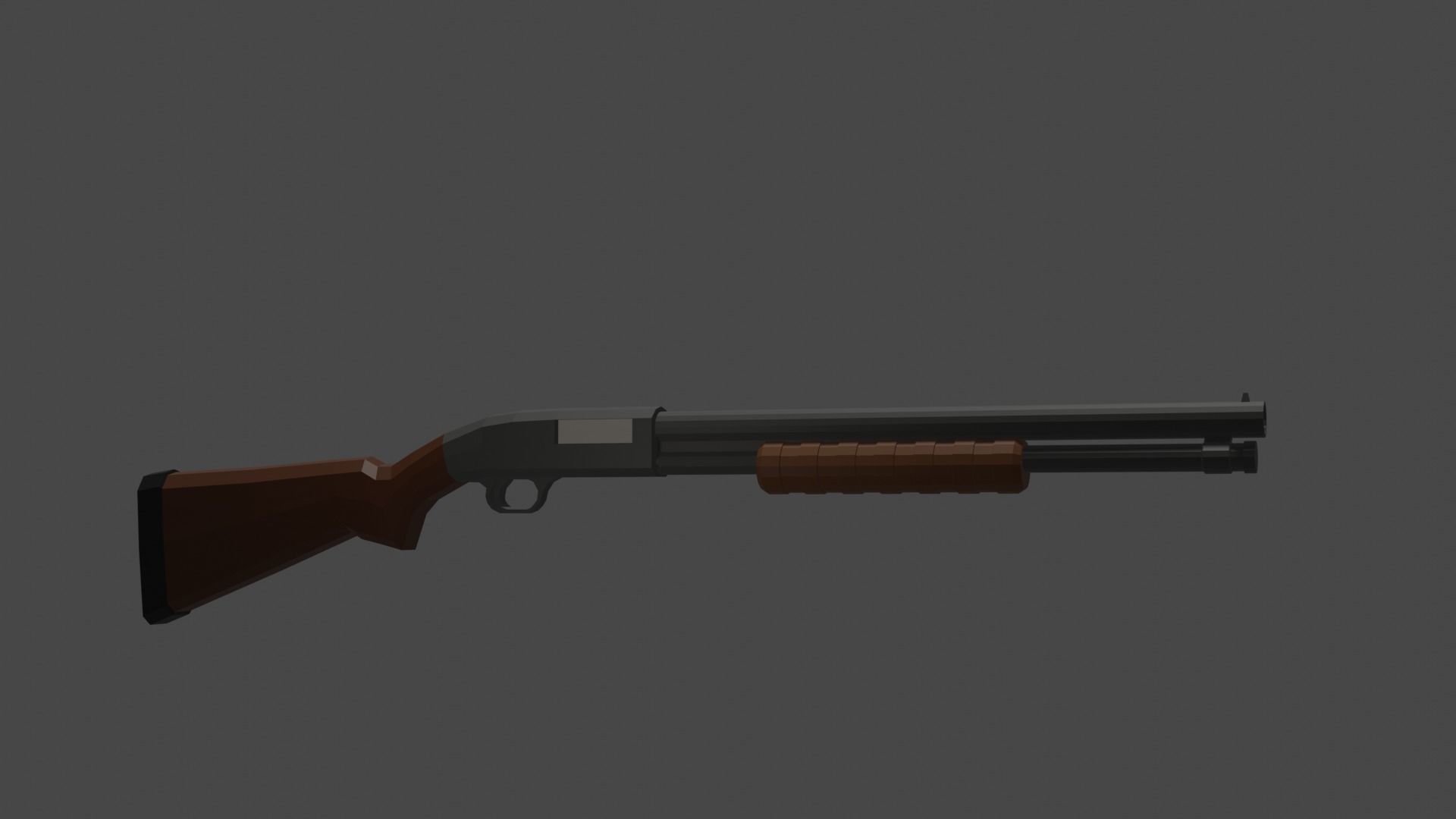 Low Poly Shotgun Free low-poly 3D model_1