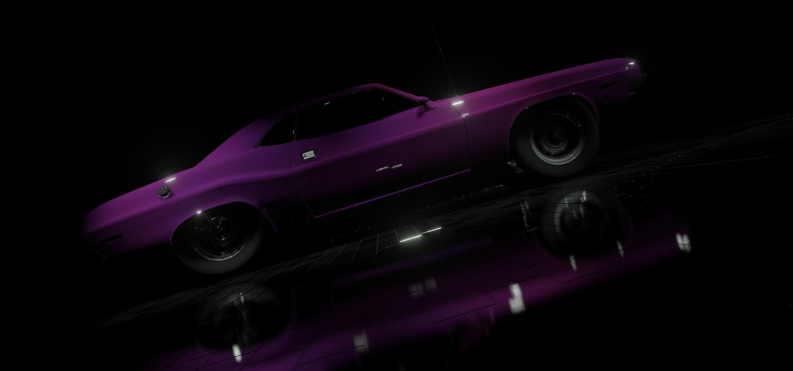 Modular Muscle Car 3D model_9