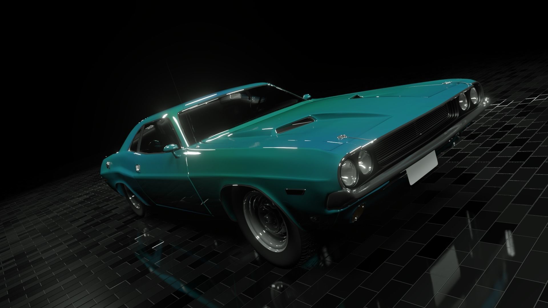 Modular Muscle Car 3D model_1