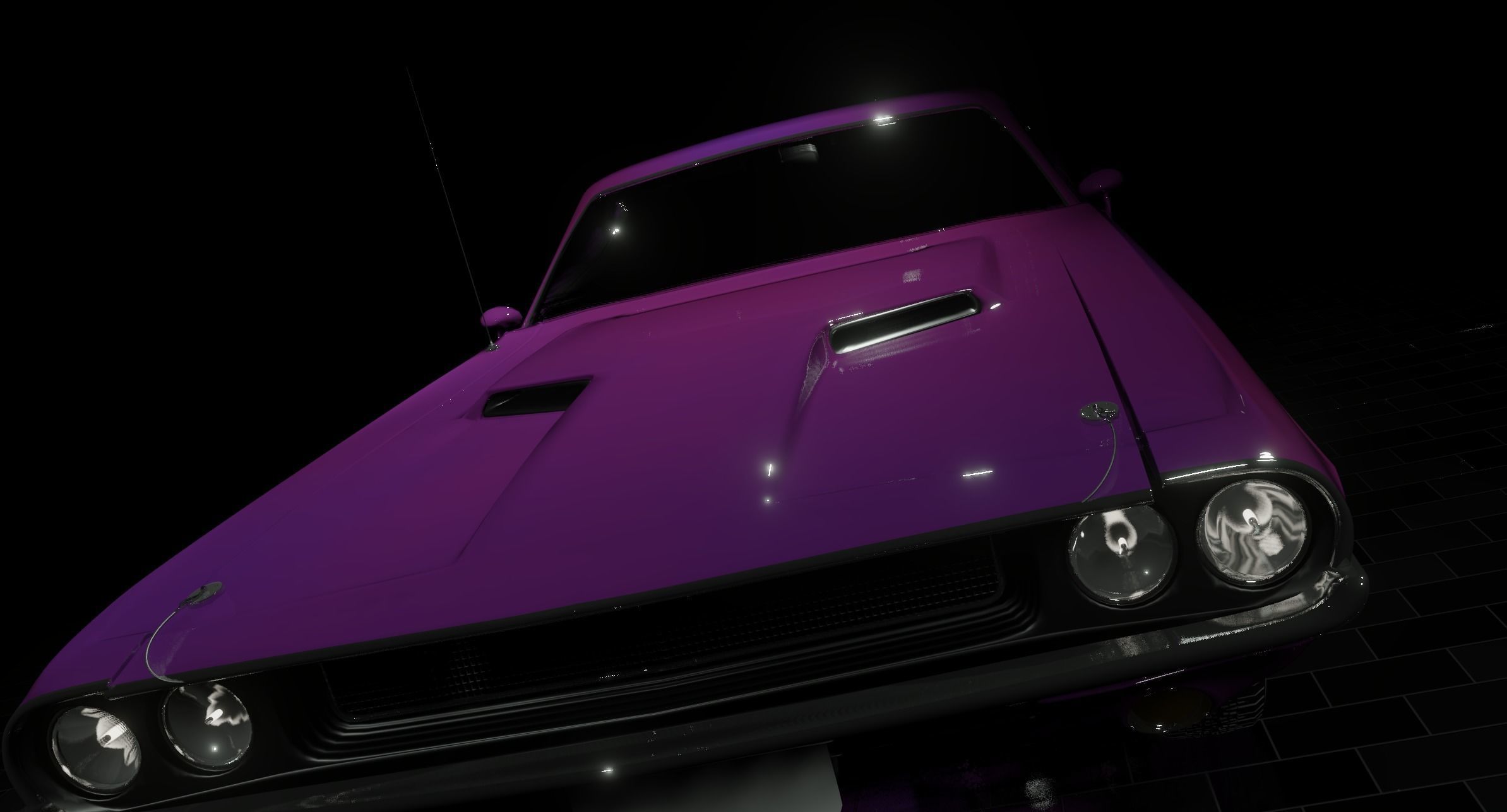 Modular Muscle Car 3D model_6