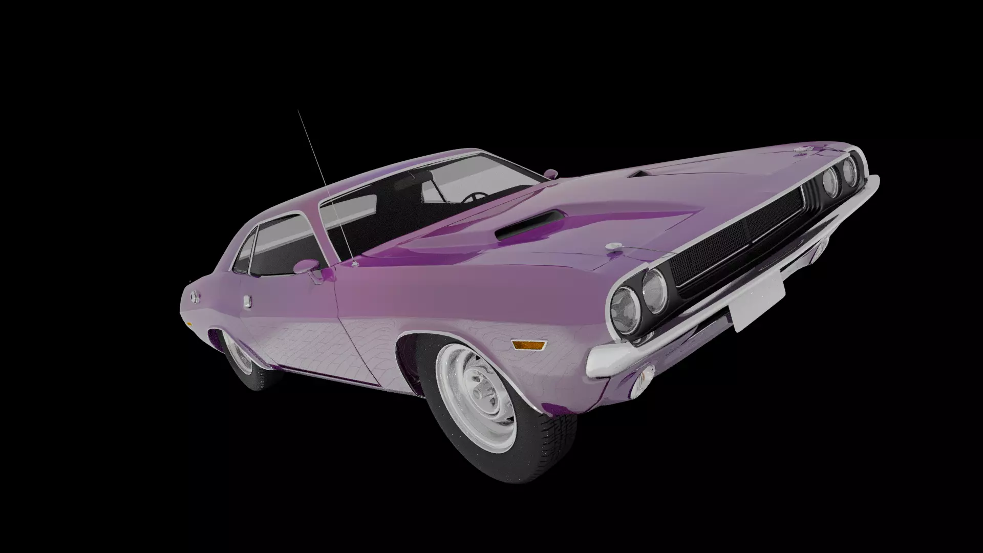 Modular Muscle Car 3D model_0