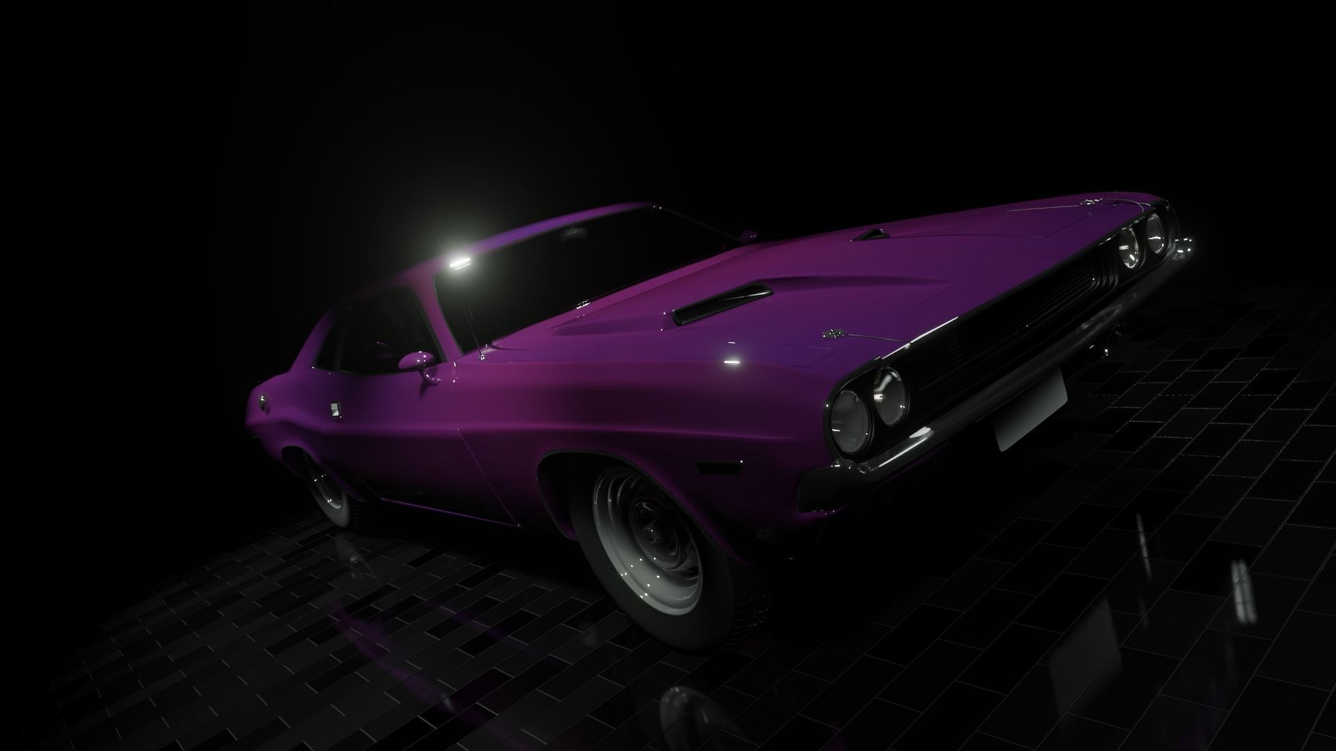 Modular Muscle Car 3D model_7